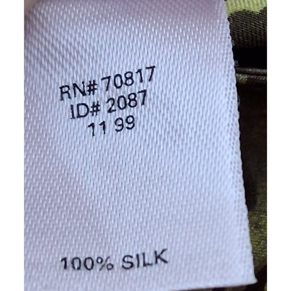 Vintage Y2K Victoria's Secret 100% Silk Chemise Green Animal Print Size Medium - Picture 5 of 6